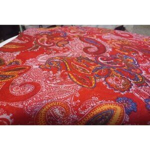 Laurena Women's Scarf NWT Red Paisley About 72" x 35"